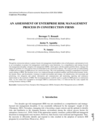 An assessment of enterprise risk management process in construction firms