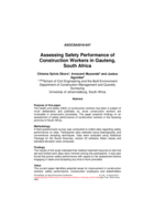 Assessing safety performance of construction workers in Gauteng, South Africa