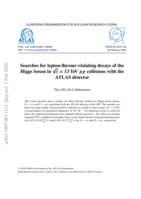 Searches for lepton-flavour-violating decays of the Higgs boson in p s = 13TeV p p collisions with the ATLAS detector