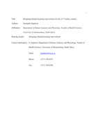 Designing blended learning interventions for the 21st Century student