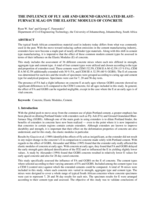 The influence of fly ash and ground granulated blast-furnace slag on the elastic modulus of concrete