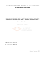 A quality improvement model to address delays in commencement of radiotherapy in Botswana