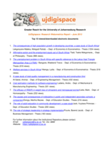 UJDigispace Webometrics Report - June 2013