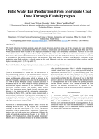 Pilot scale tar production from Morupule coal dust through flash pyrolysis