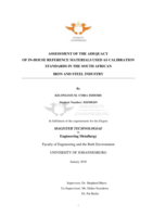 Assessment of the adequacy of in-house reference materials used as calibration standards in the South African iron and steel industry