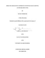 Bereaved adolescents' experience of posttraumatic growth : an exploratory study