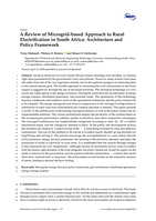 A review of microgrid-based approach to rural electrification in South Africa : architecture and policy framework