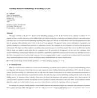 Teaching research methodology : everything’s a case
