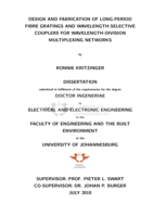 Design and fabrication of long-period fibre gratings and wavelength-selective couplers for wavelength-division multiplexing networks