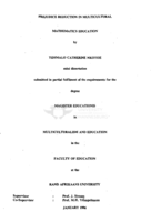Prejudice reduction in multicultural mathematics education