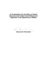 An investigation into the status of quality assurance and quality control measures in diagnostic X-ray departments in Malawi