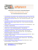 UJDigispace: Research Webometrics Report - July 2013
