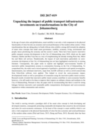 Unpacking the impact of public transport infrastructure investments on transformations in the City of Johannesburg