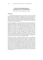 Towards critical medical practice : nursing practice and an EMR system