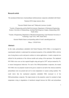 The mechanical behaviours of polyurethanes hybrid polymer composites embedded with Nickel- Titanium (NiTi) shape memory alloys
