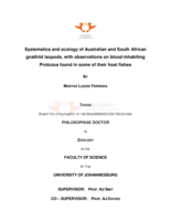Systematics and ecology of Australian and South African gnathiid isopods, with observations on blood-inhabiting Protozoa found in some of their host fishes