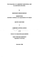 The utilization of a midwifery obstetrical unit in a metropolitan area