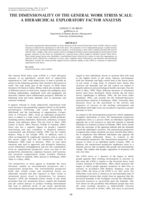 The dimensionality of the general work stress scale: a hierarchical exploratory factor analysis.