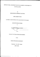 Instructional leadership and the academic achievement of matriculants