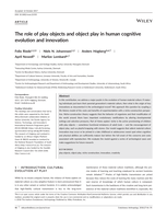 The role of play objects and object play in human cognitive evolution and innovation