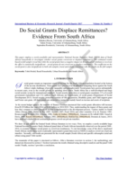 Do social grants displace remittances? evidence from South Africa