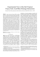Experimental view of the sub-tropical clayey soils-acid mine drainage interactions