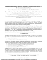 Digital implementation of a laser frequency stabilisation technique in the telecommunications band