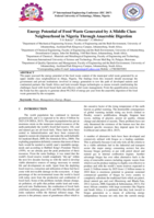Energy potential of food waste generated by a middle class neigbourhood in Nigeria through anaerobic digestion