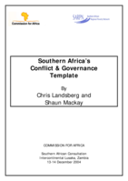 Southern Africa’s conflict & governance template