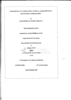 Consistency in conducting clinical assessments in diagnostic radiography