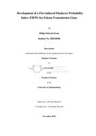 Development of a Fire-induced Flashover Probability Index (FIFPI) for Eskom transmission lines