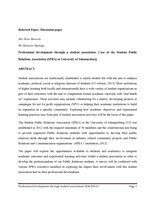 Professional development through a student association : case of the Student Public Relations Association (SPRA) at University of Johannesburg