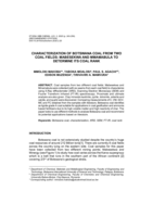 Characterization of Botswana coal from two coal fields : Mabesekwa and Mmamabula to determine its coal rank