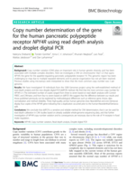Copy number determination of the gene for the human pancreatic polypeptide receptor NPY4R using read depth analysis and droplet digital PCR