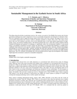 Sustainable management in the synfuels sector in South Africa