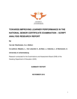 Towards improving learner performance in the national senior certificate examination - script analysis research report