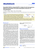 Recyclable Pd(OAc)₂/Ligand/Al(OTf)₃ catalyst for the homogeneous methoxycarbonylation and hydrocarboxylation reactions of phenylacetylene