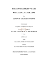 Rekenaargebruik vir die aanleer van Afrikaans.