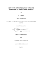 Corporate entrepreneurship within the Department of Correctional Services