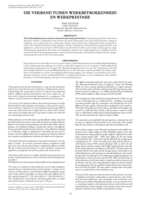 Die verband tussen werkbetrokkenheid en werkprestasie