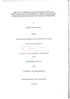 The use of correlation coefficients for load identifiers and a fundamental approach towards power definitions in non-sinusoidal conditions