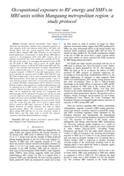 Occupational exposure to RF energy and SMFs in MRI units within Mangaung metropolitan region : a study protocol