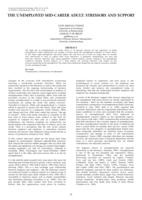 The unemployed mid-career adult: stressors and support.