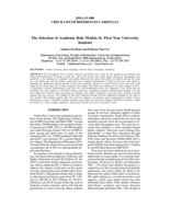 The selection of academic role models by first year University students