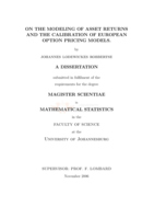 On the modeling of asset returns and calibration of European option pricing models