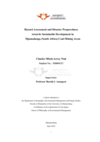 Hazard assessment and disaster preparedness towards sustainable development in Mpumalanga (South Africa) coal-mining areas.