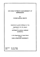 HIV/AIDS patients' management of depression
