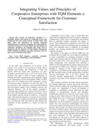 Integrating values and principles of cooperative enterprises with TQM elements a conceptual framework for customer satisfaction