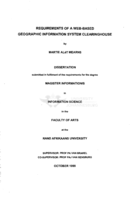 Requirements of a web-based geographic information system clearinghouse