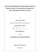 The lived experience of discrimination by white women in committed interracial relationships with black men